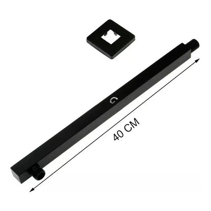 Regadera Para Ducha 25x25 Cm Color Negro Acabado Mate.