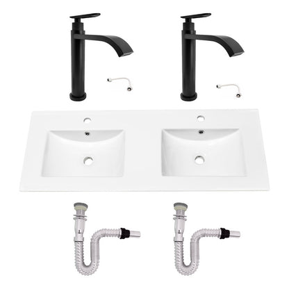 Kit Placa Doble Lavam.121*46.5cm+griferia Ag.fria+push Flex2
