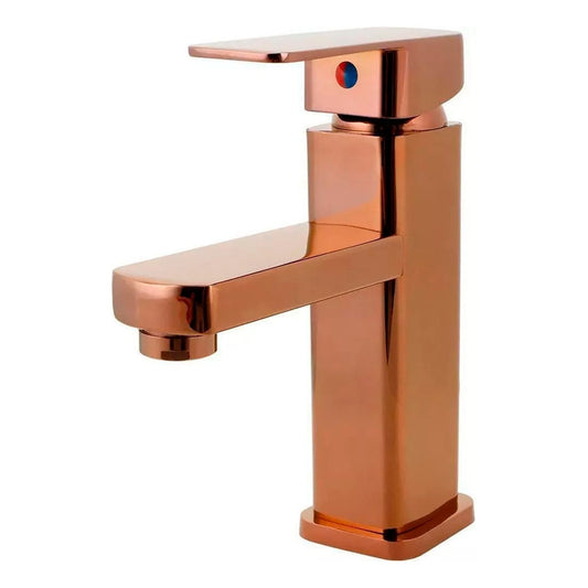 Griferia Monocontrol Lavamanos Bajo Oro Rosa Vintage