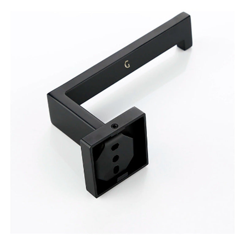 Juego De Accesorios Para Baños 4 Piezas, De Lujo Negro Mate