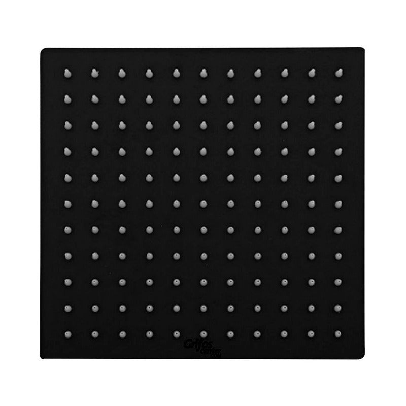 Ducha Cuadrada Negra En Acero 304-10 PuLG